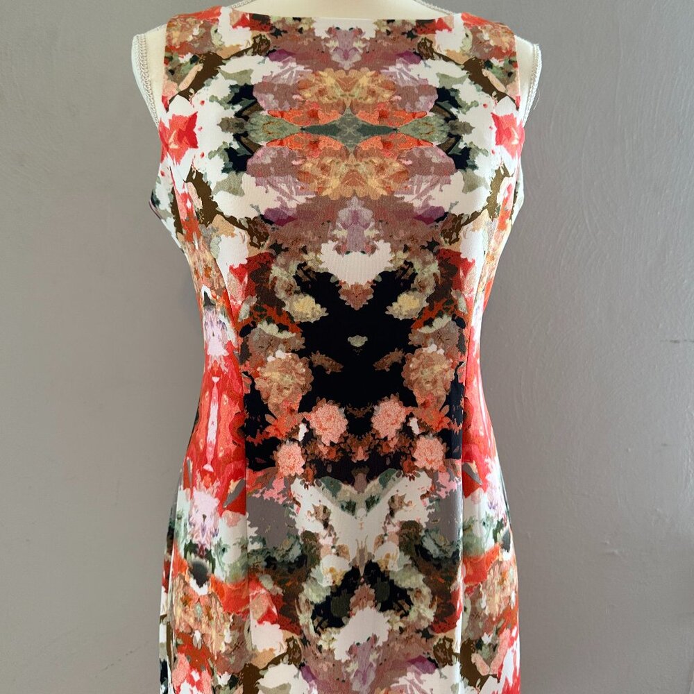 Maggy London Women's Bold Floral Sleeveless Dress Size 8 - Picture 2 of 16